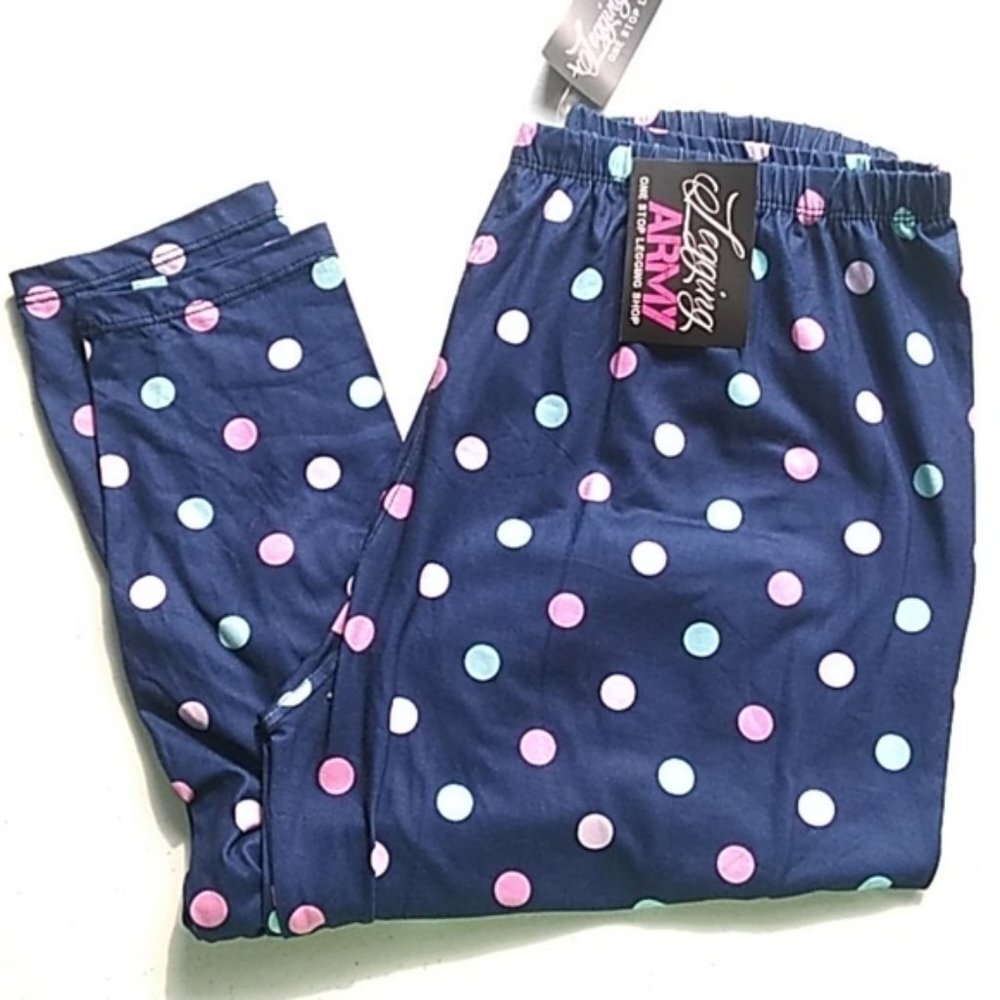 Legging Army Polka Dot Print Plus Size Leggings